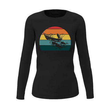 Fishing Boat Women Long Sleeve Shirt